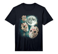 Mens Three Hockey Mask Moon Magic T-Shirt - Aesthetic Graphic for Adults - T-Shirt, Sweatshirt, Hoodie
