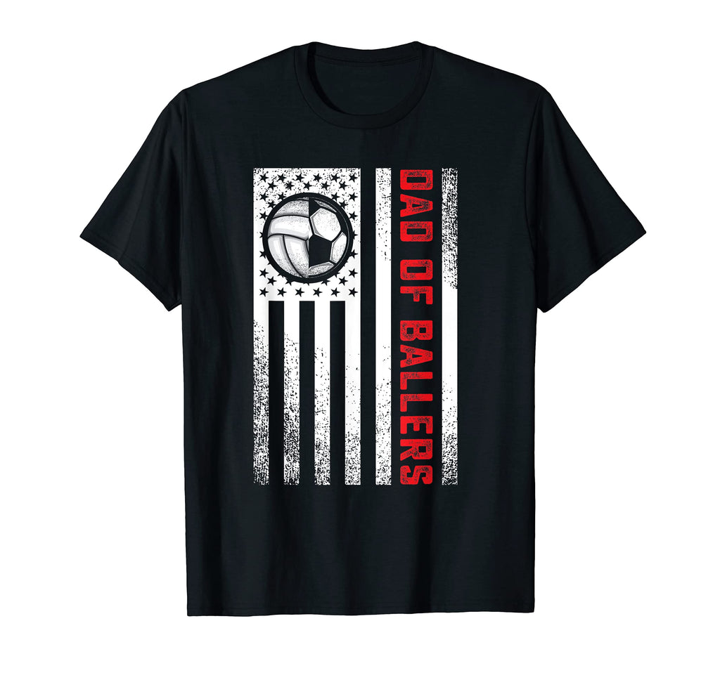 American Flag Dad Ballers T-Shirt - Fun Novelty Design Men Women - T-Shirt, Sweatshirt, Hoodie