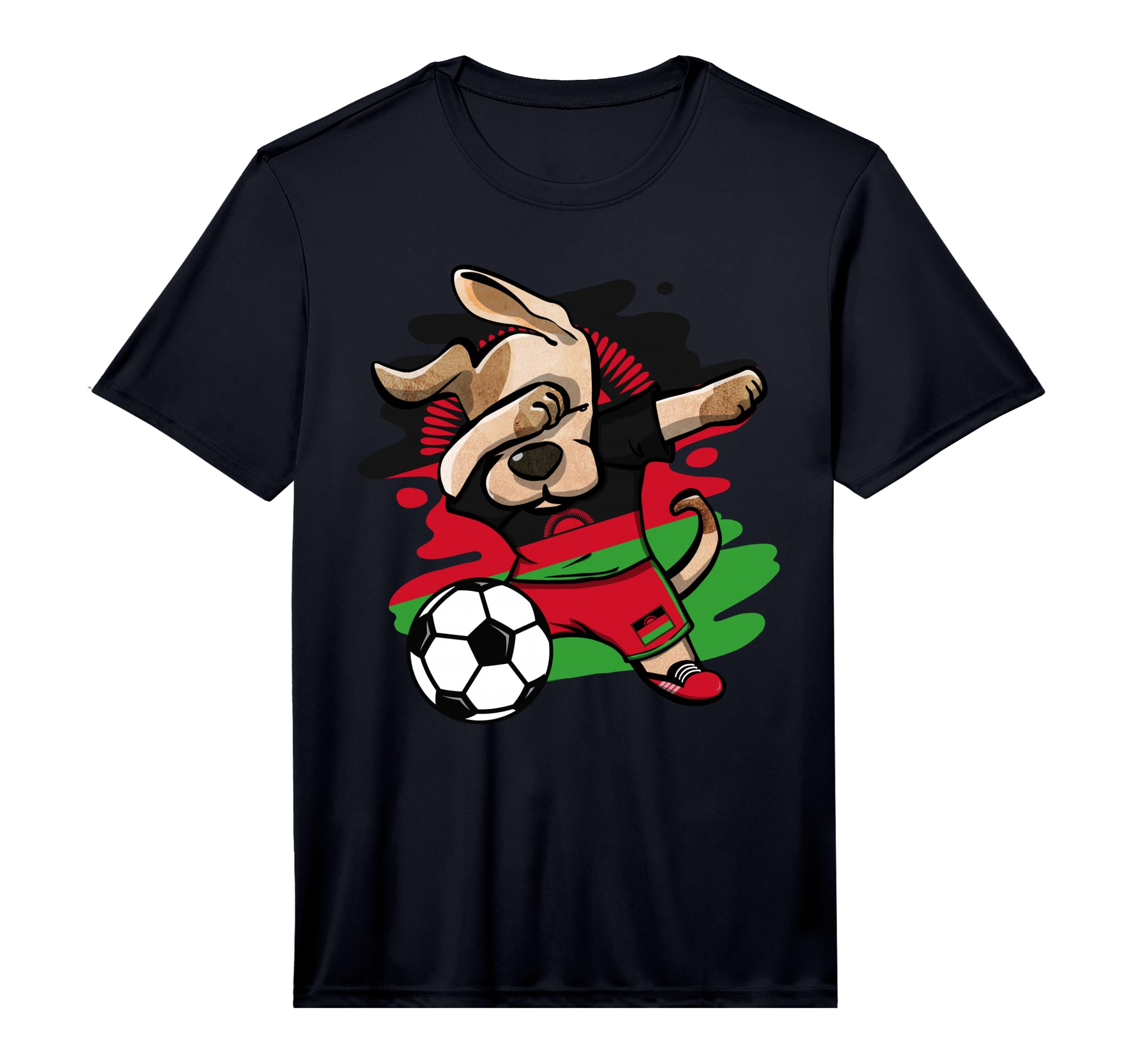Dabbing Dog Malawi Soccer Fans Jersey T-Shirt - Custom Art Print Men Women - T-Shirt, Sweatshirt, Hoodie
