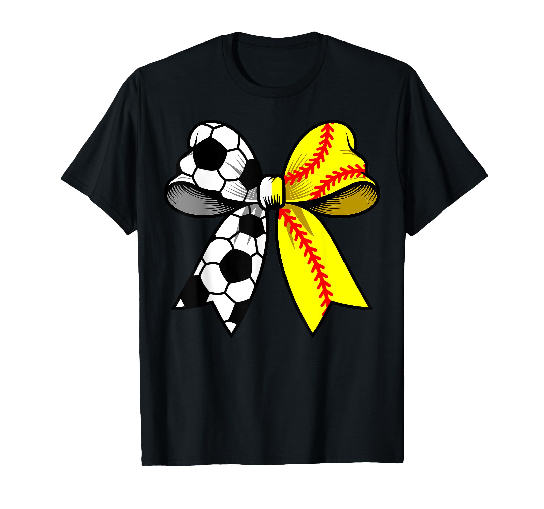 Soccer Softball Coquette Bow Funny T-Shirt - Unique Graphic Men Women - T-Shirt, Sweatshirt, Hoodie