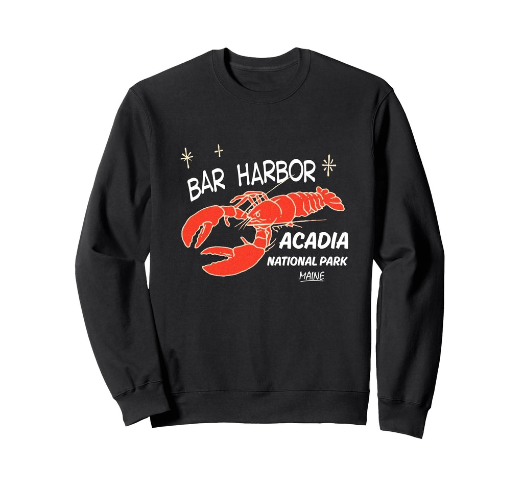 Bar Harbor Maine Lobster Acadia Sweatshirt - Custom Art Print Unisex - T-Shirt, Sweatshirt, Hoodie
