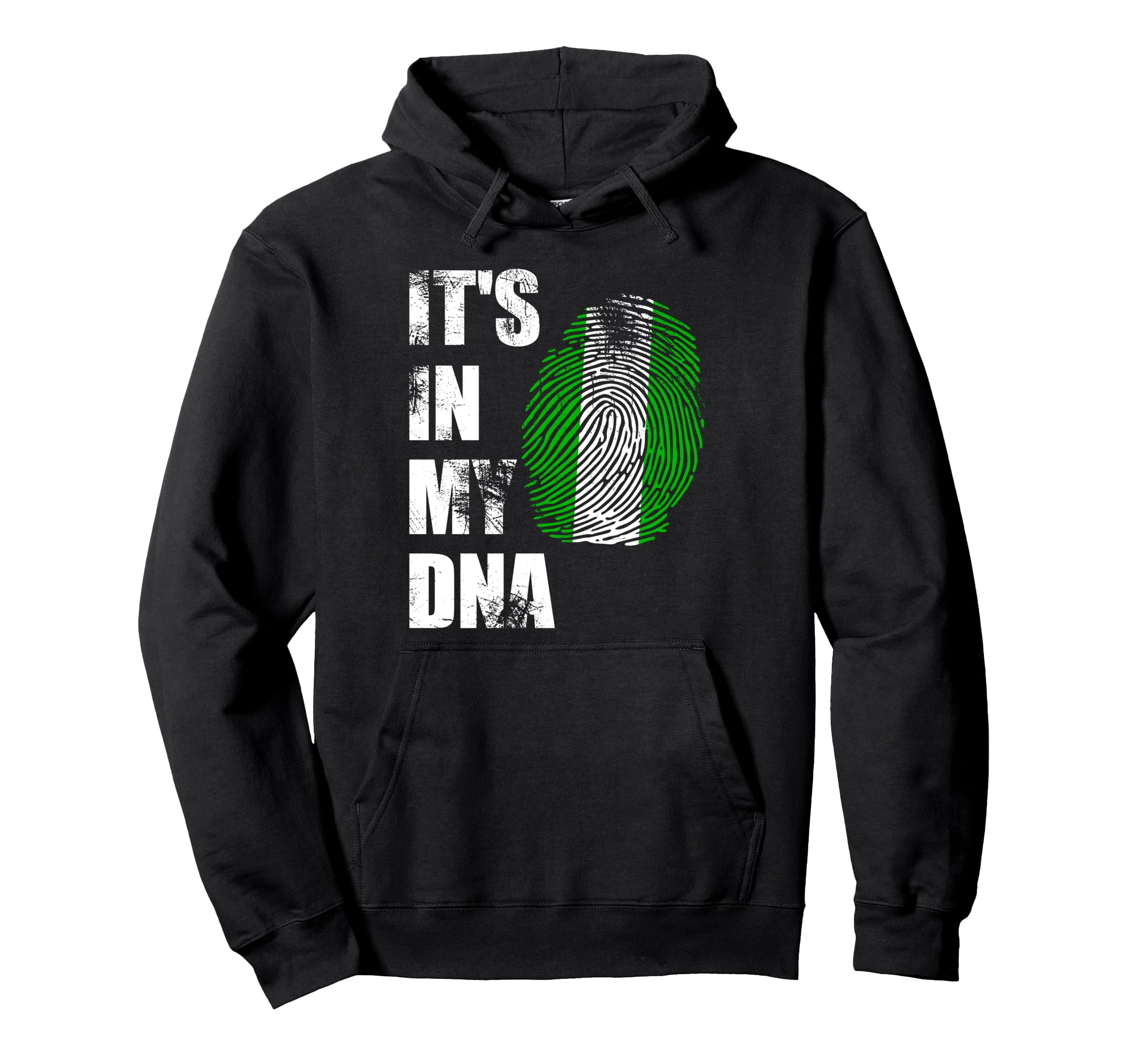 Nigeria Its My Dna Nigerian Flag Hoodie - Aesthetic Graphic for Adults - T-Shirt, Sweatshirt, Hoodie