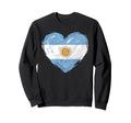 Argentina Flag Heart Soccer Football Sweatshirt - Minimalist Print Unisex - T-Shirt, Sweatshirt, Hoodie