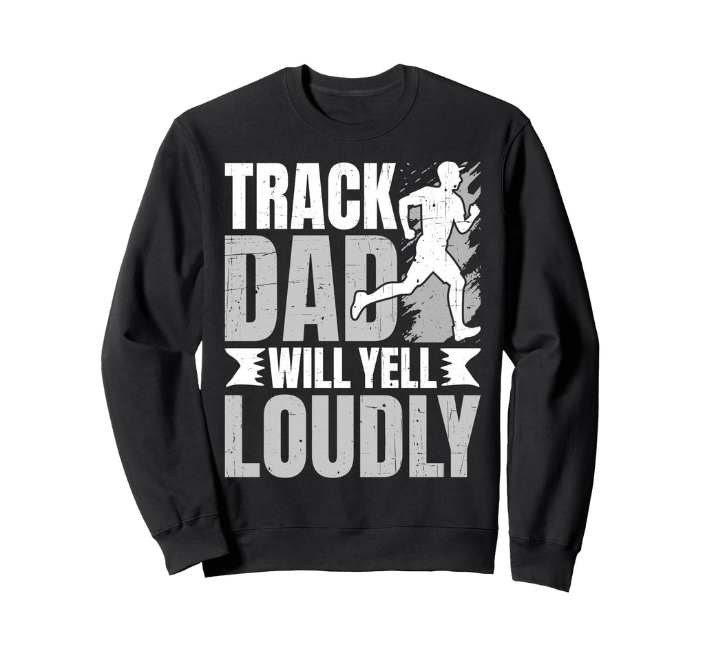 Distressed Running Dad Loudly Sweatshirt - Aesthetic Graphic for Adults - T-Shirt, Sweatshirt, Hoodie