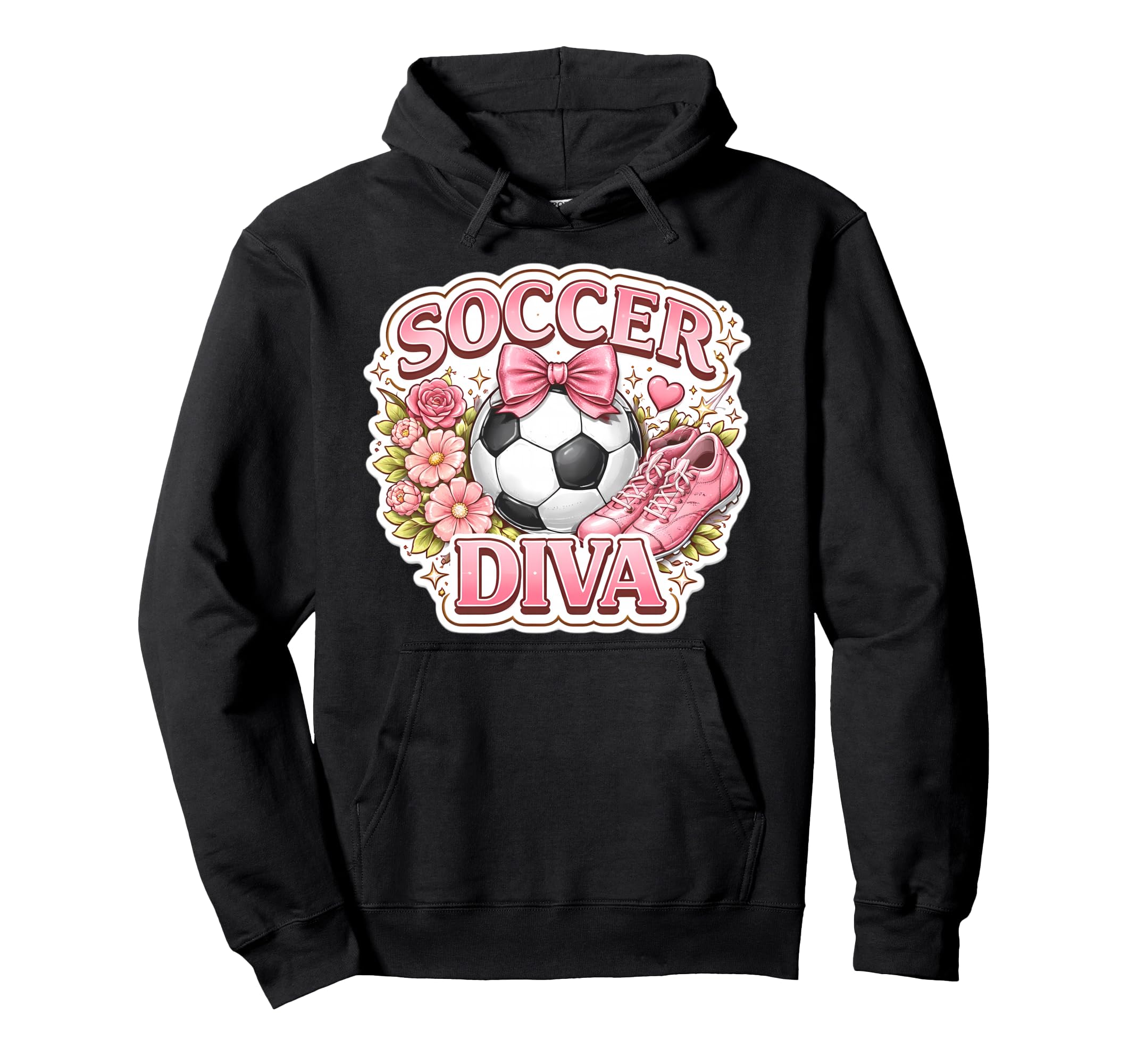 Soccer Diva Player Lover Coach Fan Hoodie - Casual Everyday Wear Men Women - T-Shirt, Sweatshirt, Hoodie
