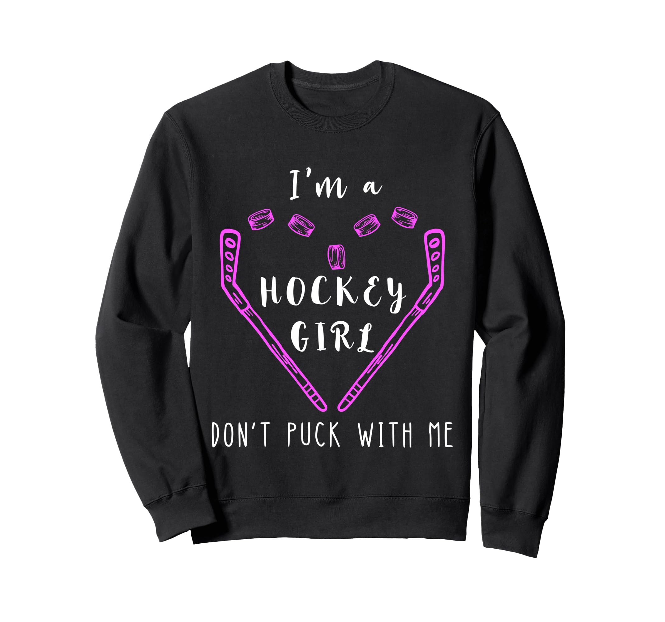 Hockey Ice Hockey Puck Hockey Sweatshirt - Minimalist Print Men Women - T-Shirt, Sweatshirt, Hoodie