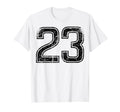 Black Sports Team Number 23 T-Shirt - Casual Everyday Wear for Adults - T-Shirt, Sweatshirt, Hoodie