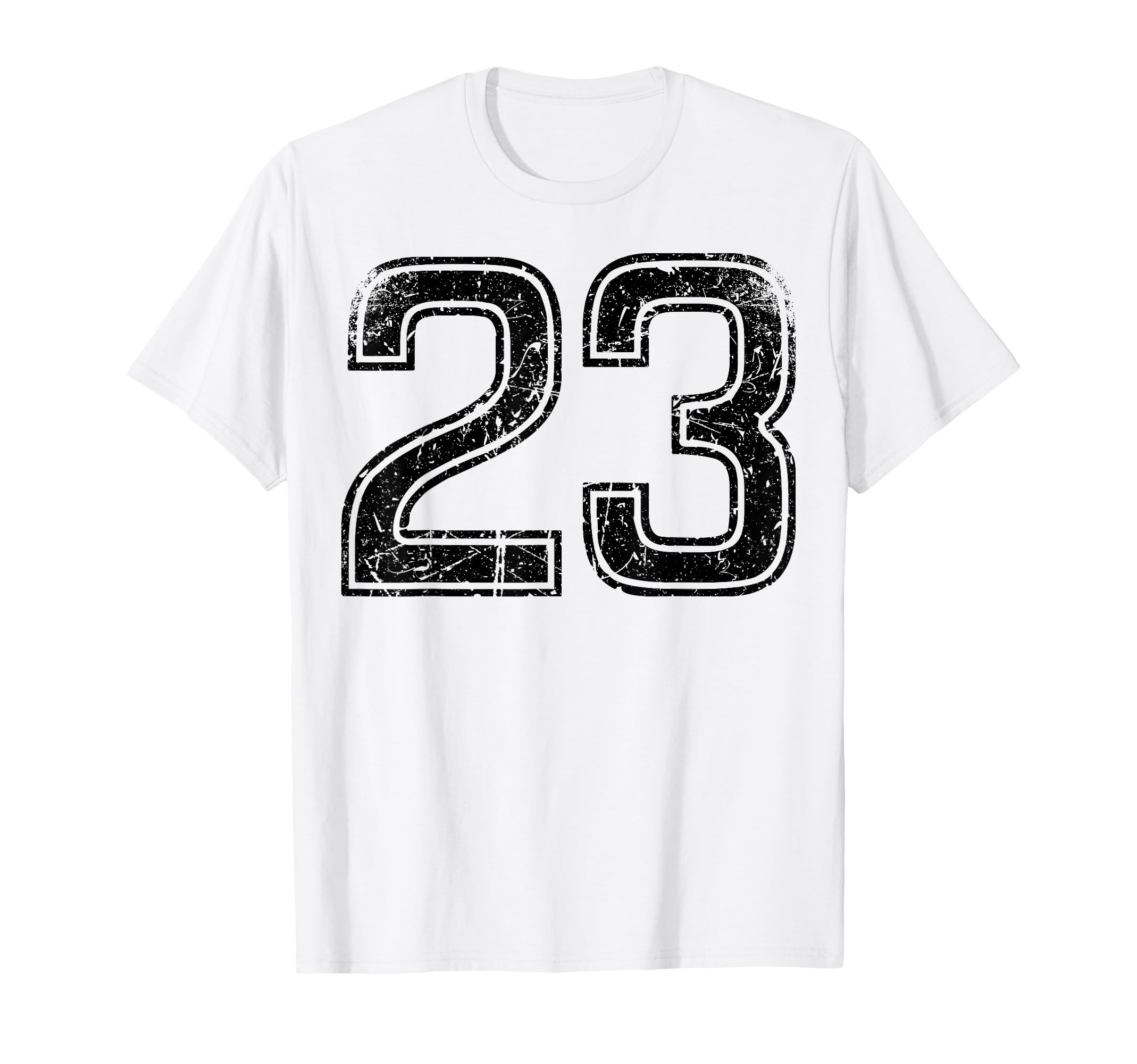 Black Sports Team Number 23 T-Shirt - Casual Everyday Wear for Adults - T-Shirt, Sweatshirt, Hoodie