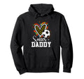Soccer Daddy Leopard Heart Colorful Hoodie - Fun Novelty Design Unisex - T-Shirt, Sweatshirt, Hoodie