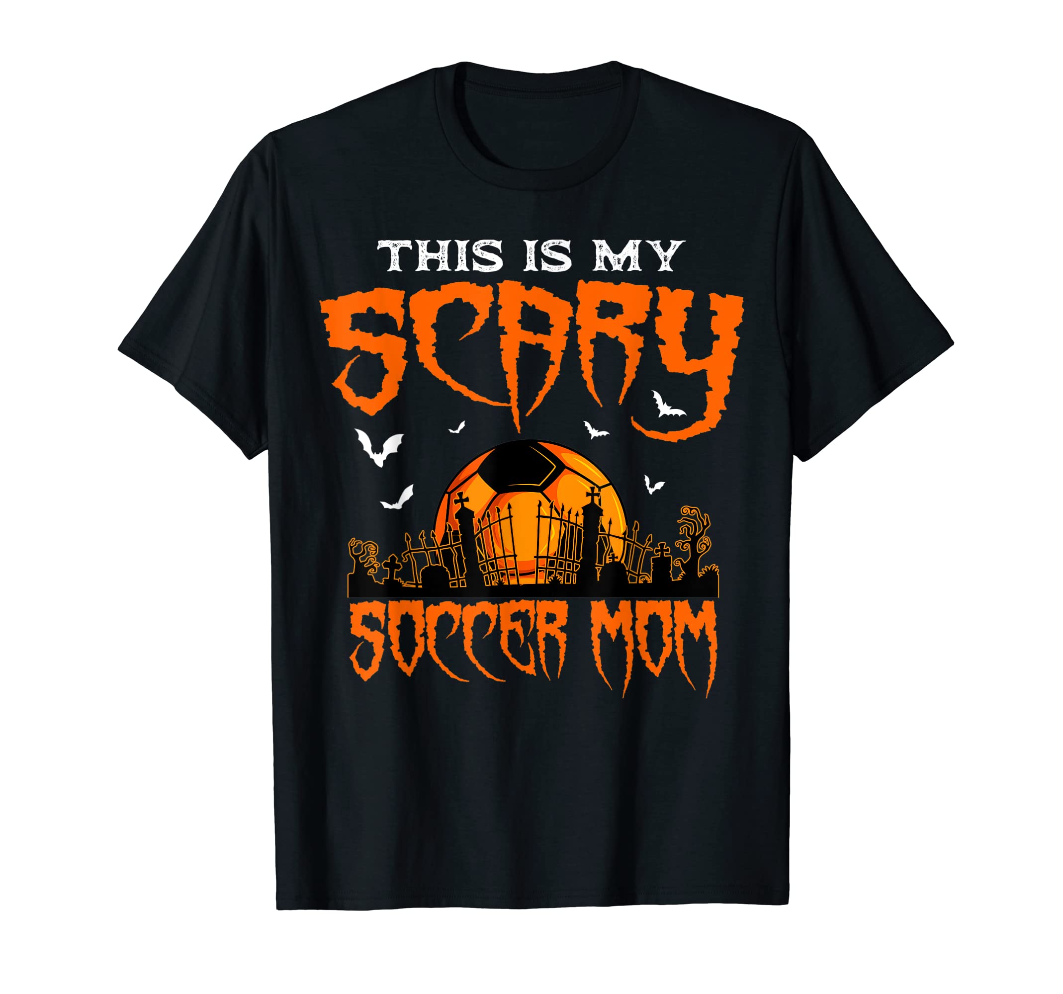Halloween Scary Soccer Mom Player Ball T-Shirt - Unique Graphic Unisex - T-Shirt, Sweatshirt, Hoodie