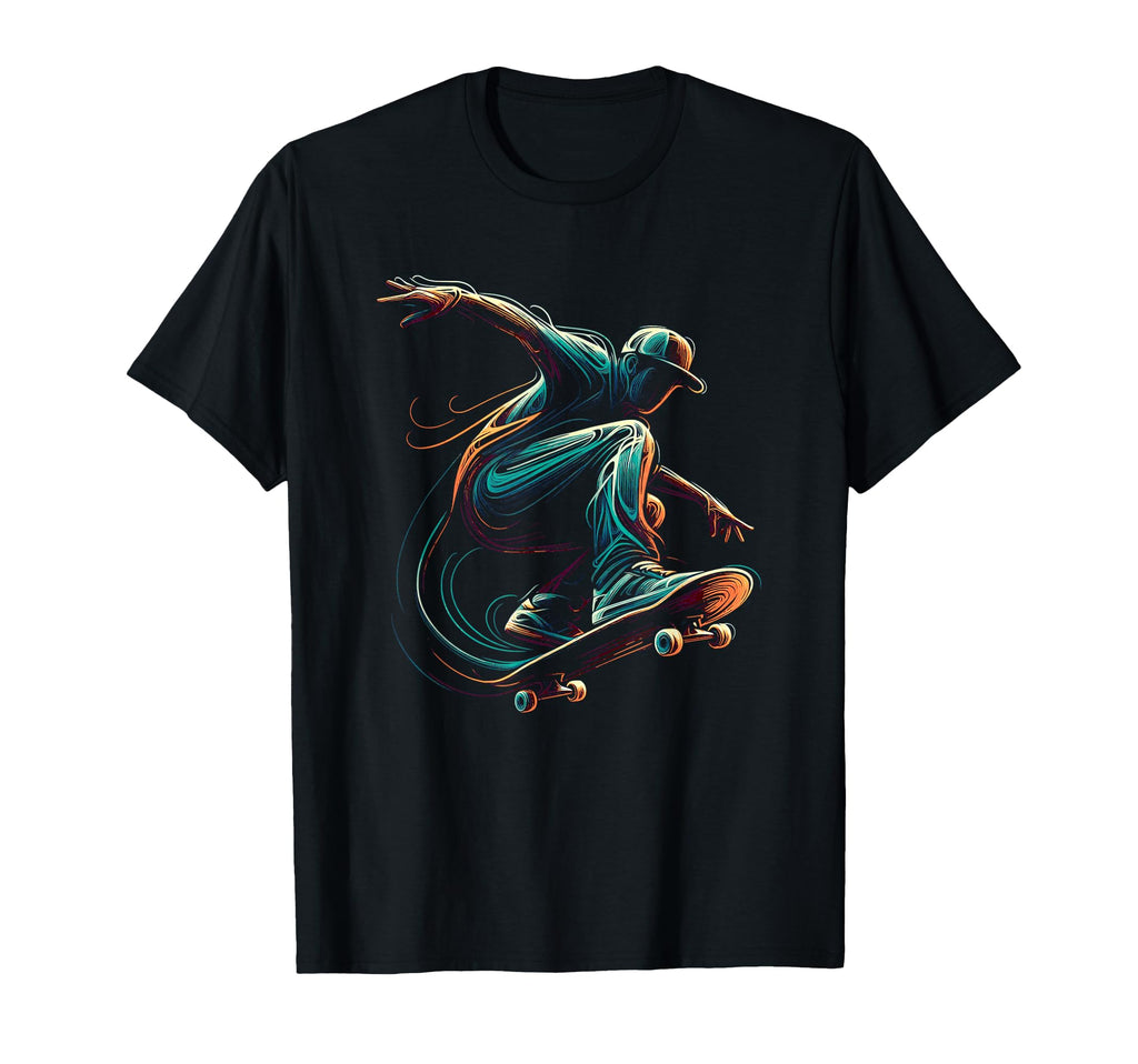 Skateboarder Skater Spirit Artwork T-Shirt - Streetwear Style for Adults - T-Shirt, Sweatshirt, Hoodie