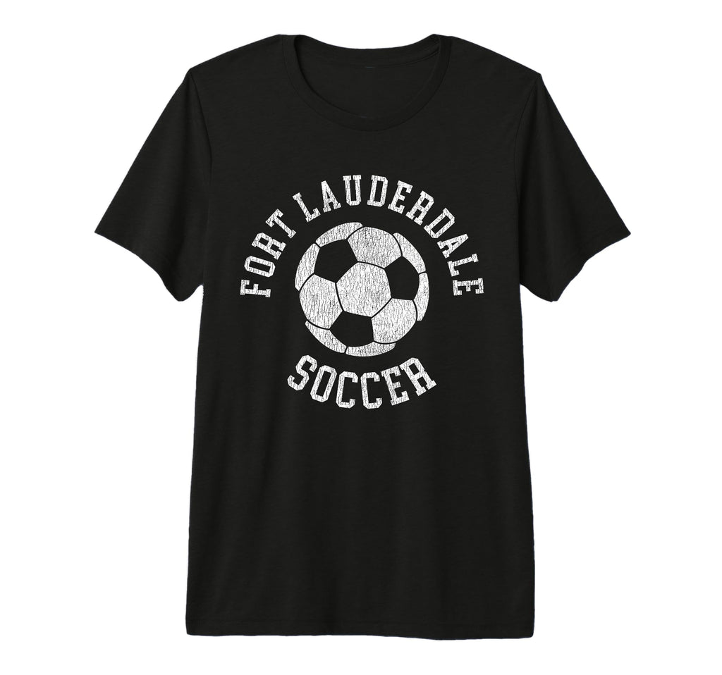 Fort Lauderdale Soccer Distressed T-Shirt - Fun Novelty Design for Adults - T-Shirt, Sweatshirt, Hoodie