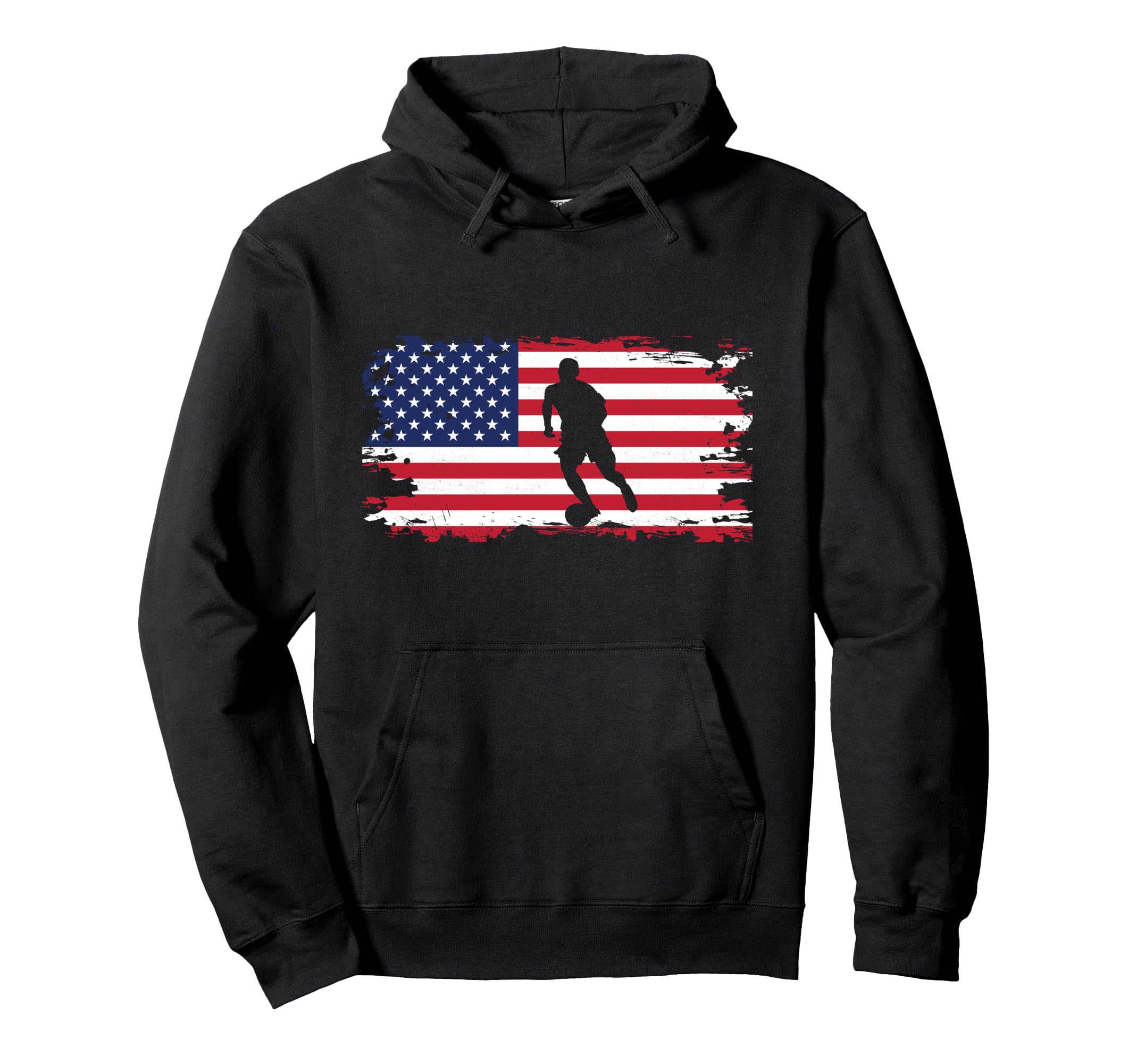 American Flag Soccer Soccer Hoodie - Minimalist Print Men Women - T-Shirt, Sweatshirt, Hoodie