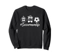 Mom Soccer Mom Life Coffee Messy Bun Sweatshirt - Trendy Graphic Unisex - T-Shirt, Sweatshirt, Hoodie