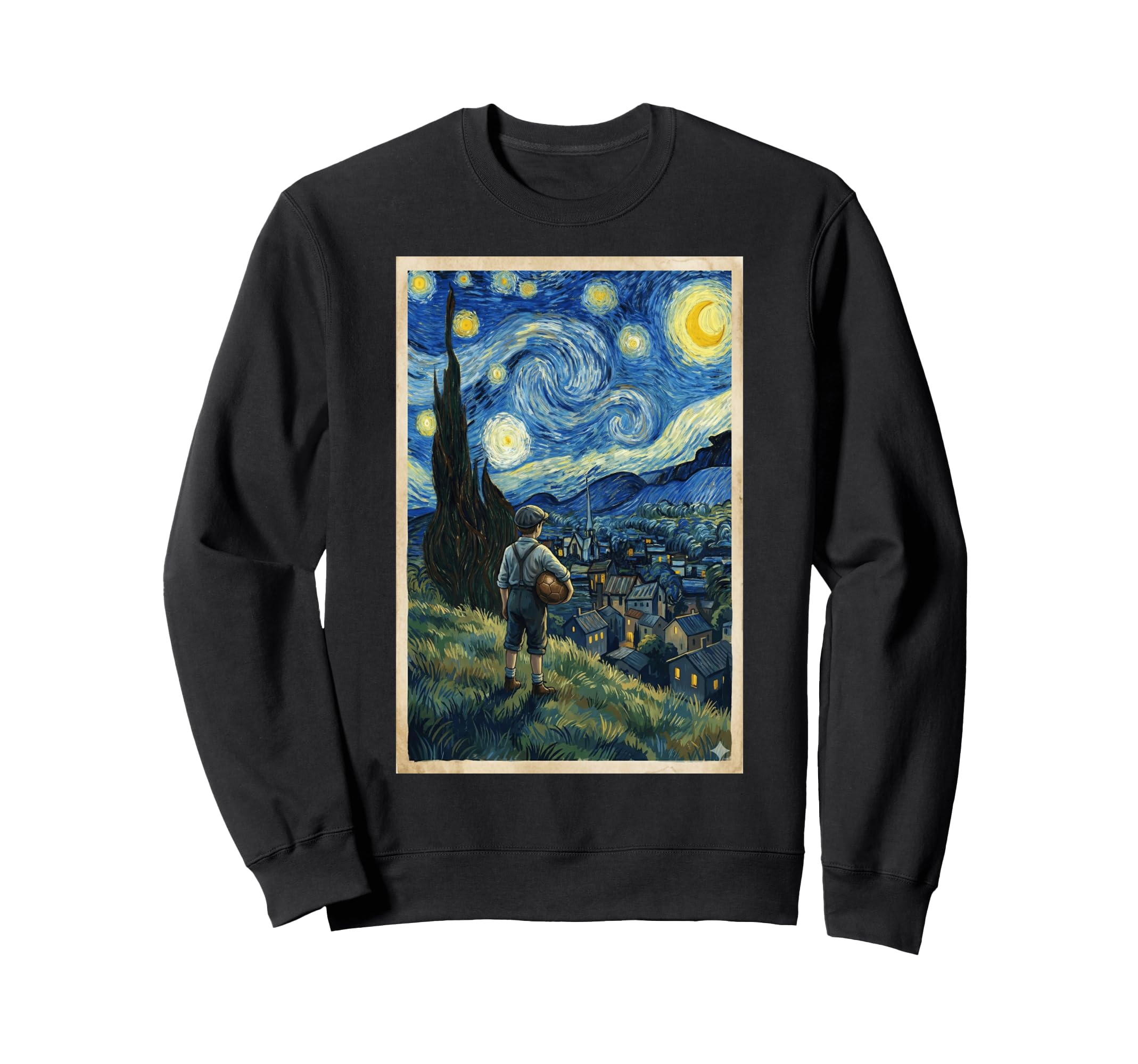 Soccer Player Starry Night Sweatshirt - Casual Everyday Wear for Adults - T-Shirt, Sweatshirt, Hoodie