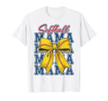 Softball Coquette Bow Softball T-Shirt - Casual Everyday Wear for Adults - T-Shirt, Sweatshirt, Hoodie