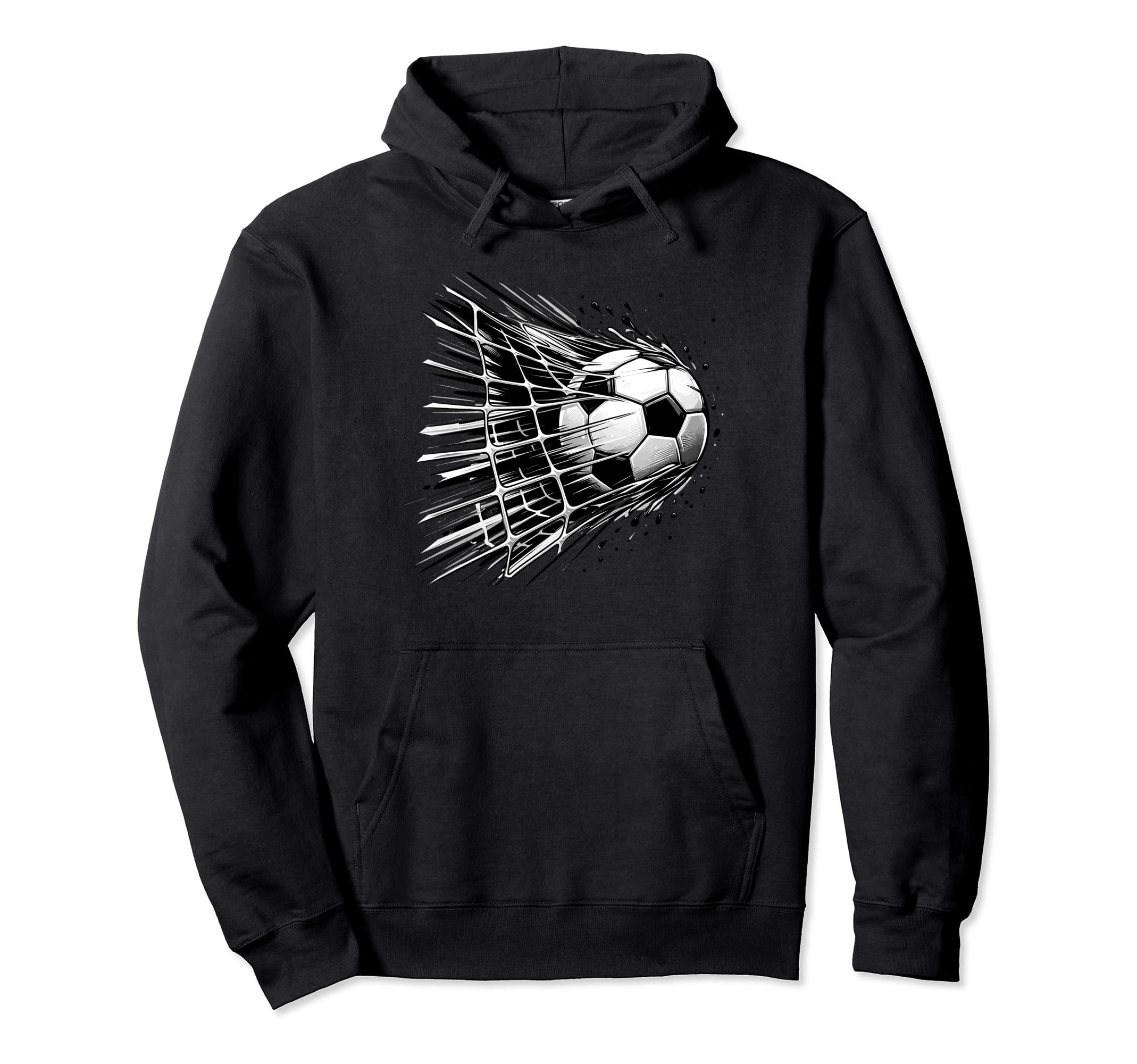 Soccer Ball Net Teens Soccer Hoodie - Casual Everyday Wear for Adults - T-Shirt, Sweatshirt, Hoodie