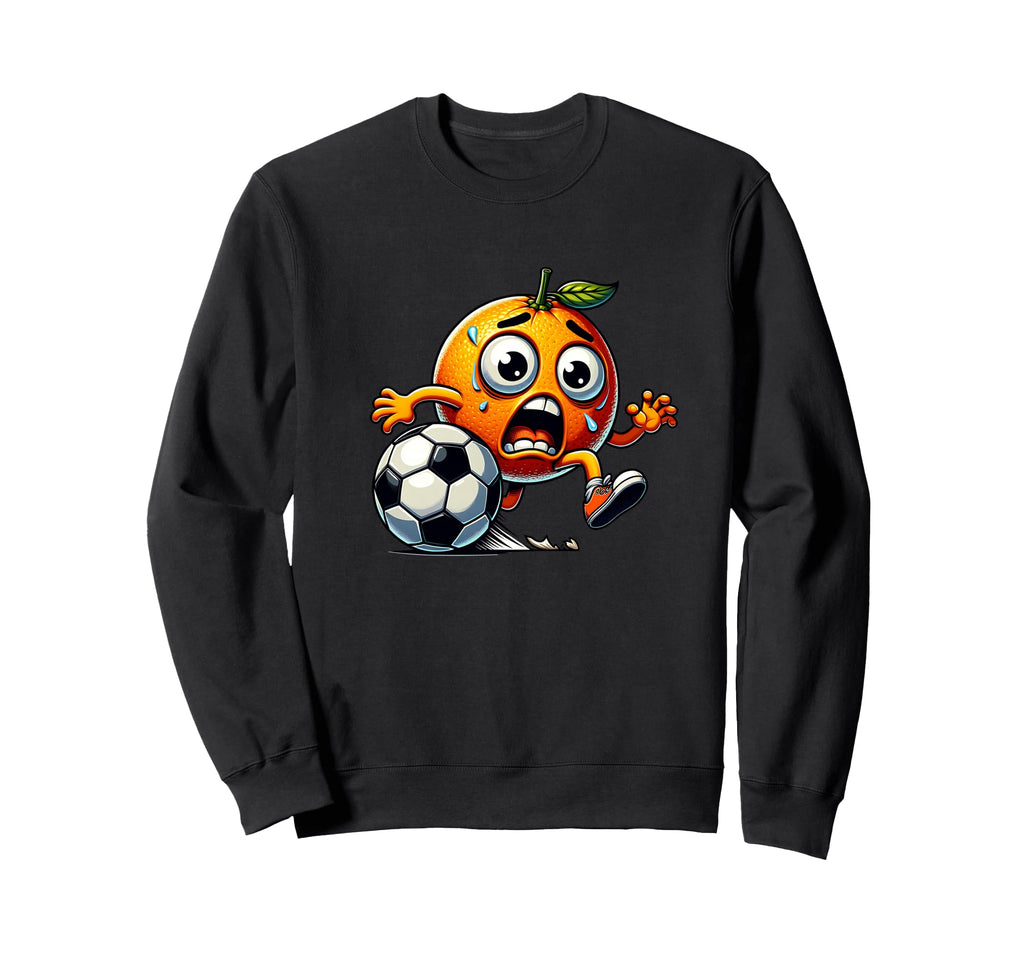 Anxious Orange Running Soccer Ball Sweatshirt - Casual Everyday Wear Unisex - T-Shirt, Sweatshirt, Hoodie
