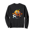 Anxious Orange Running Soccer Ball Sweatshirt - Casual Everyday Wear Unisex - T-Shirt, Sweatshirt, Hoodie