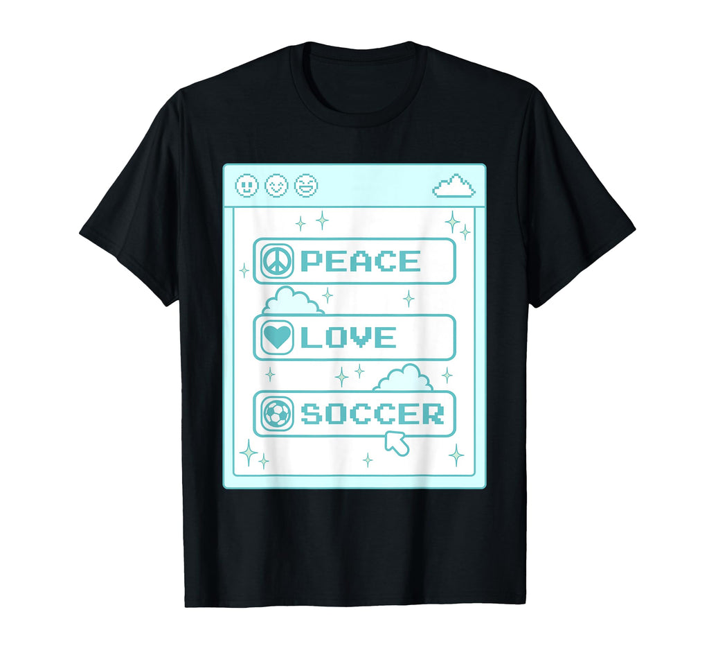 Computer Geek Peace Love Soccer T-Shirt - Casual Everyday Wear Unisex - T-Shirt, Sweatshirt, Hoodie