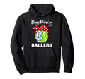 Busy Raising Ballers Funny Volleyball Hoodie - Trendy Graphic Unisex - T-Shirt, Sweatshirt, Hoodie