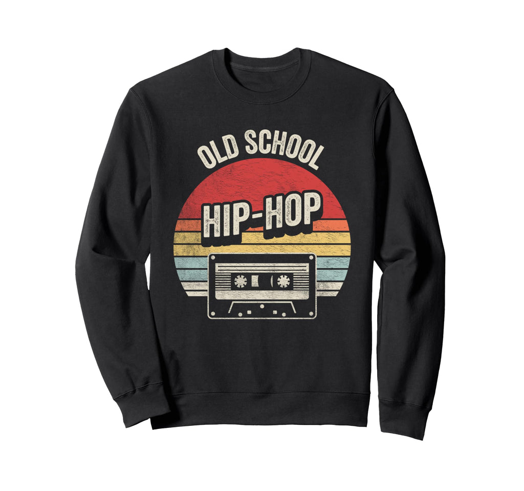 Old School Hip Hop Cassette Vibes Sweatshirt - Minimalist Print Unisex - T-Shirt, Sweatshirt, Hoodie