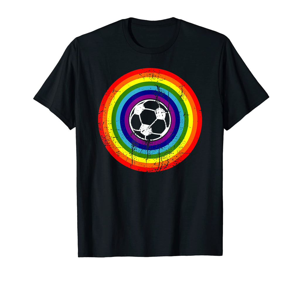 Distressed Lgbtq Soccer Gay Pride T-Shirt - Novelty Apparel Unisex - T-Shirt, Sweatshirt, Hoodie