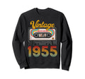 Made 1955 70Th Birthday Cassette Sweatshirt - Unique Graphic Men Women - T-Shirt, Sweatshirt, Hoodie