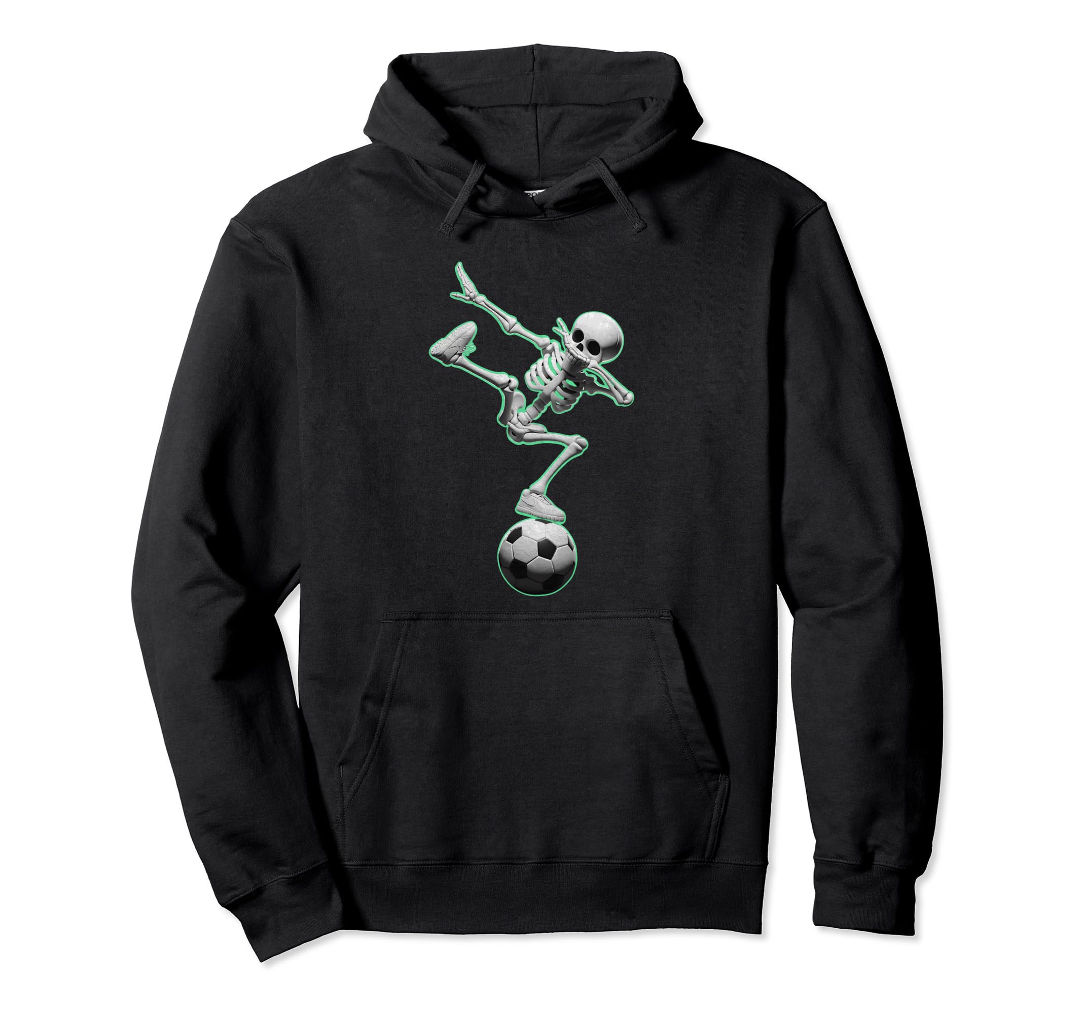Dabbing Skeleton Soccer Spooky Season Hoodie - Trendy Graphic Men Women - T-Shirt, Sweatshirt, Hoodie