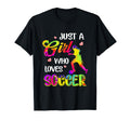 Just Loves Soccer Watercolor T-Shirt - Minimalist Print for Adults - T-Shirt, Sweatshirt, Hoodie
