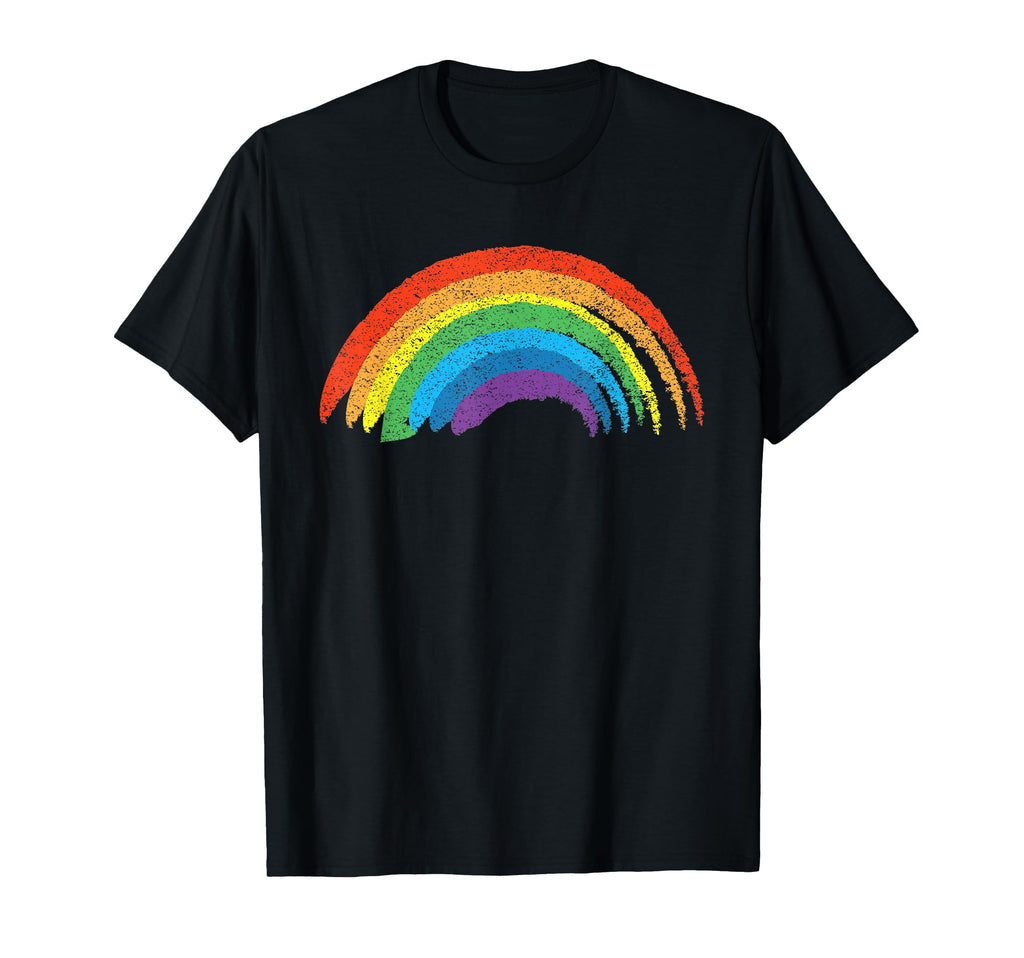 Rainbow Distressed T-Shirt - Custom Art Print Men Women - T-Shirt, Sweatshirt, Hoodie