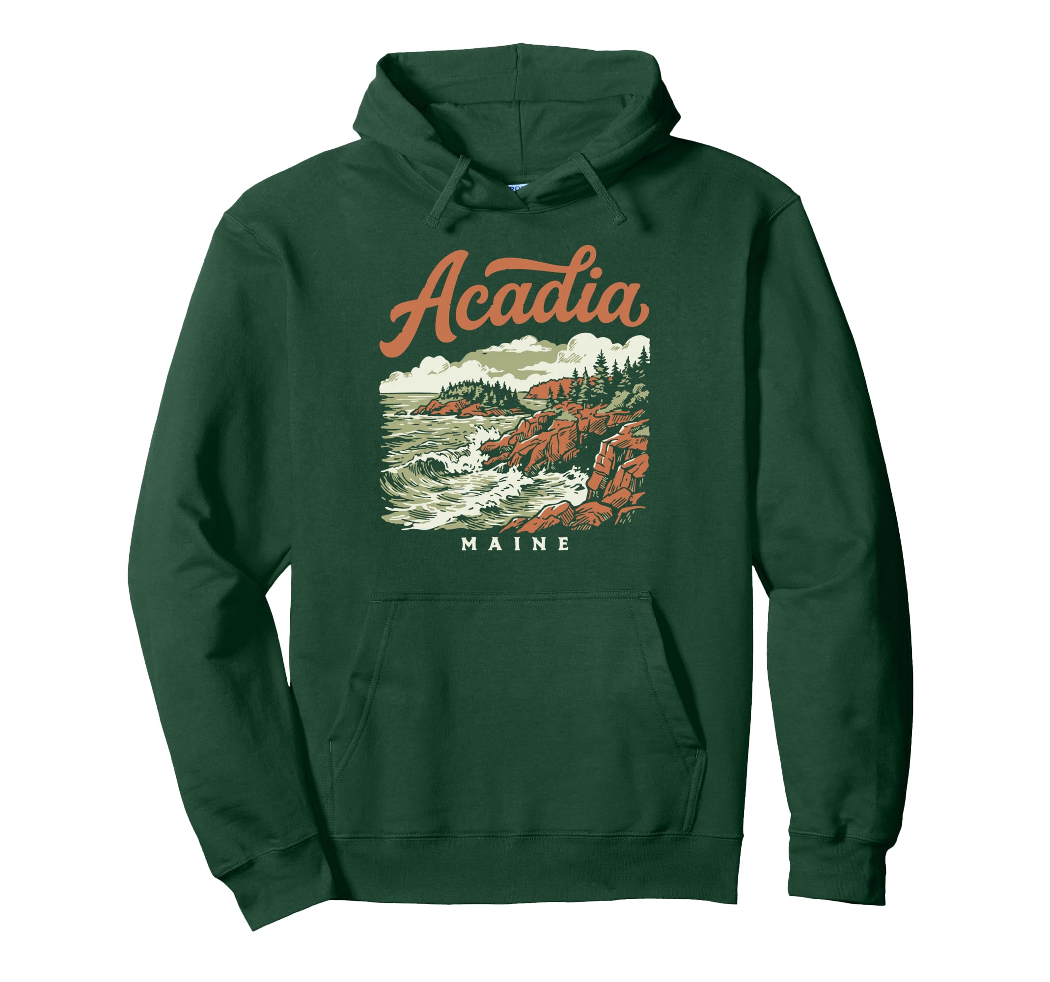 Acadia National Park Maine Shore Hoodie - Casual Everyday Wear Men Women - T-Shirt, Sweatshirt, Hoodie