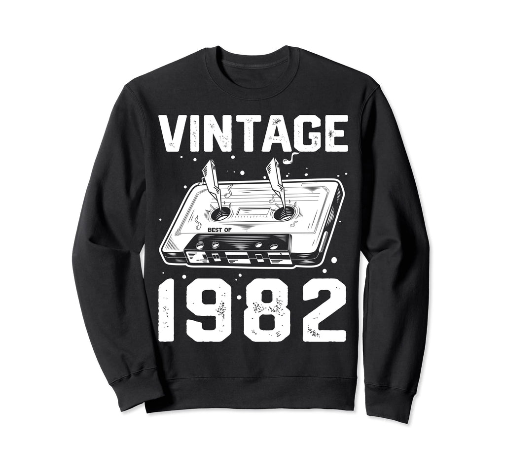 Birthday Best 1982 Bday 1982 Cassette Sweatshirt - Graphic Print Unisex - T-Shirt, Sweatshirt, Hoodie