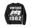 Birthday Best 1982 Bday 1982 Cassette Sweatshirt - Graphic Print Unisex - T-Shirt, Sweatshirt, Hoodie