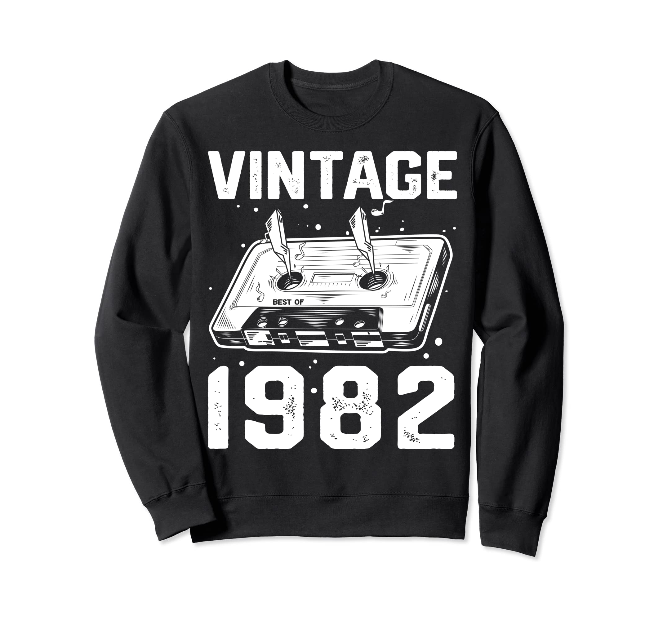 Birthday Best 1982 Bday 1982 Cassette Sweatshirt - Graphic Print Unisex - T-Shirt, Sweatshirt, Hoodie
