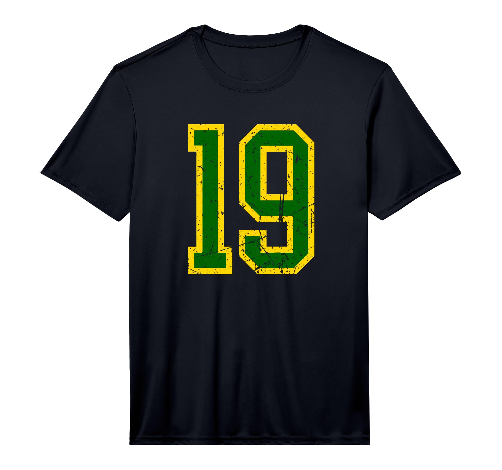 Distressed Green Yellow Sports Team T-Shirt - Minimalist Print Unisex - T-Shirt, Sweatshirt, Hoodie