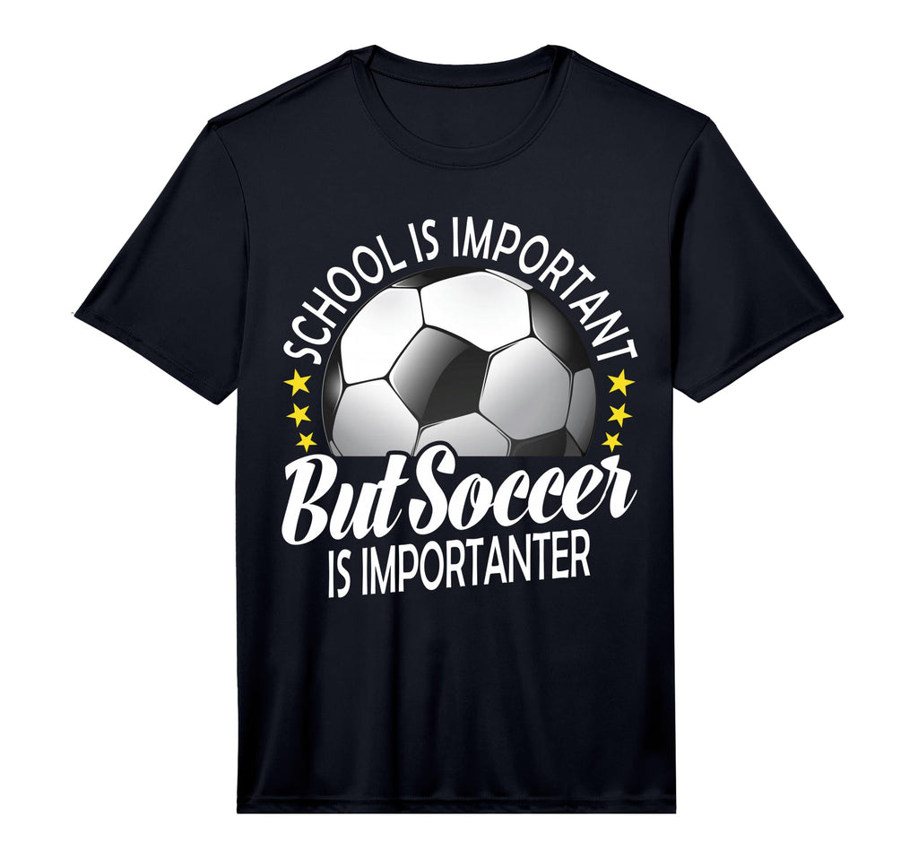 School Is Important But Soccer Is T-Shirt - Custom Art Print for Adults - T-Shirt, Sweatshirt, Hoodie