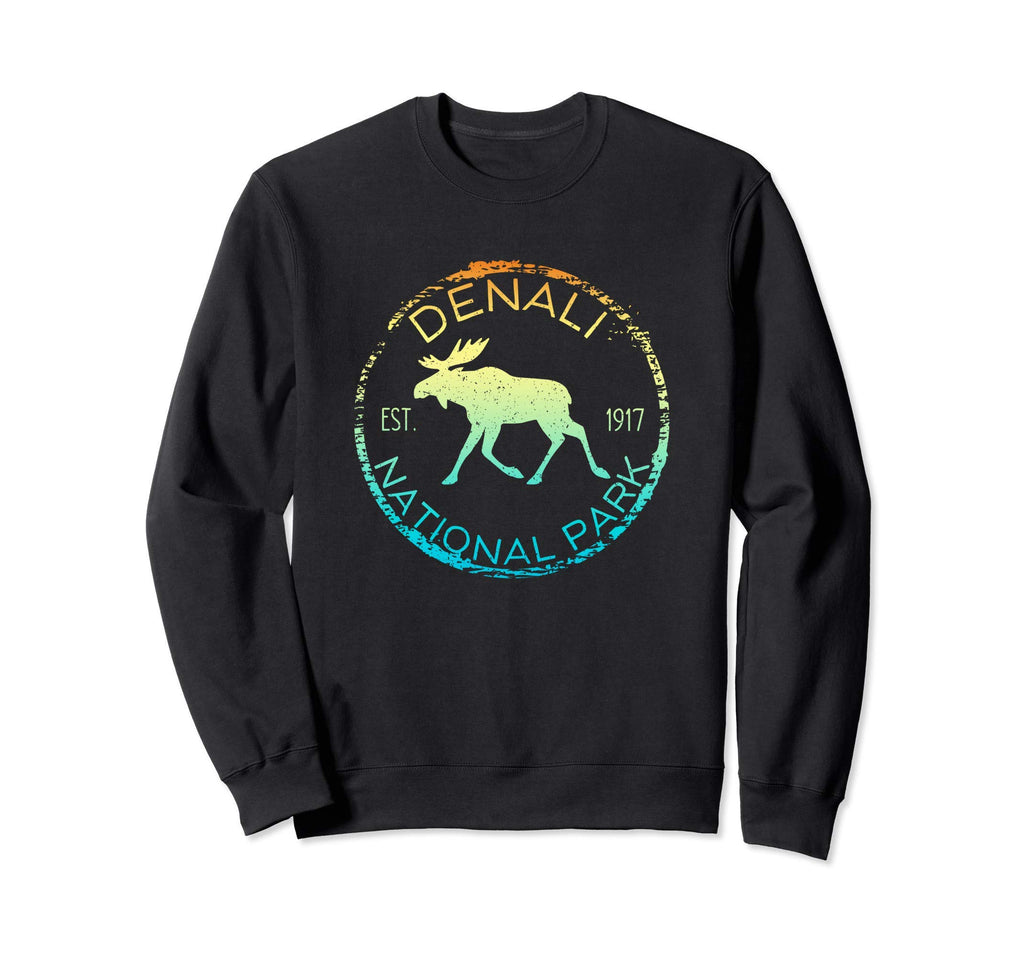 Denali National Park Alaska Moose Sweatshirt - Trendy Graphic for Adults - T-Shirt, Sweatshirt, Hoodie