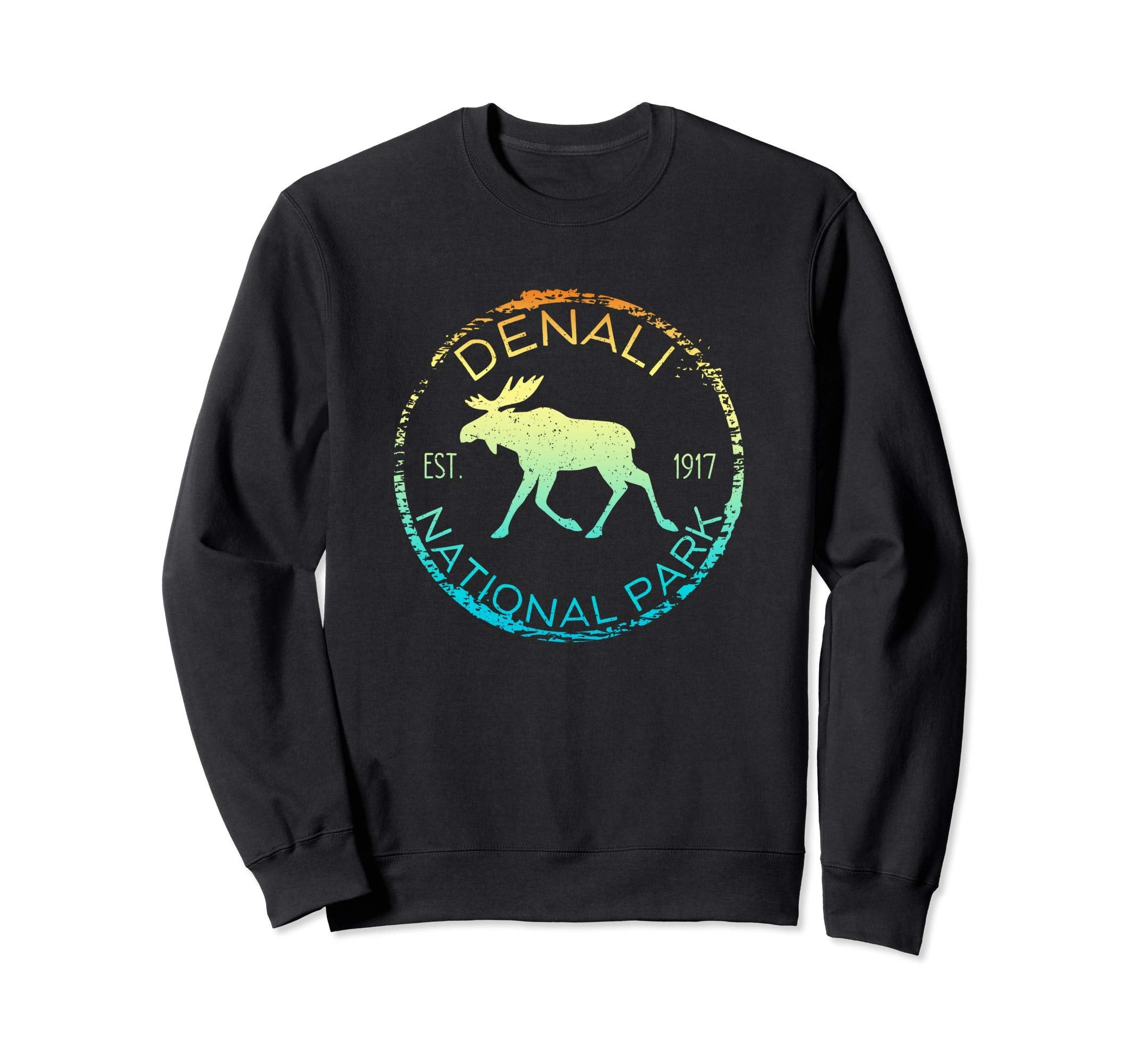 Denali National Park Alaska Moose Sweatshirt - Trendy Graphic for Adults - T-Shirt, Sweatshirt, Hoodie