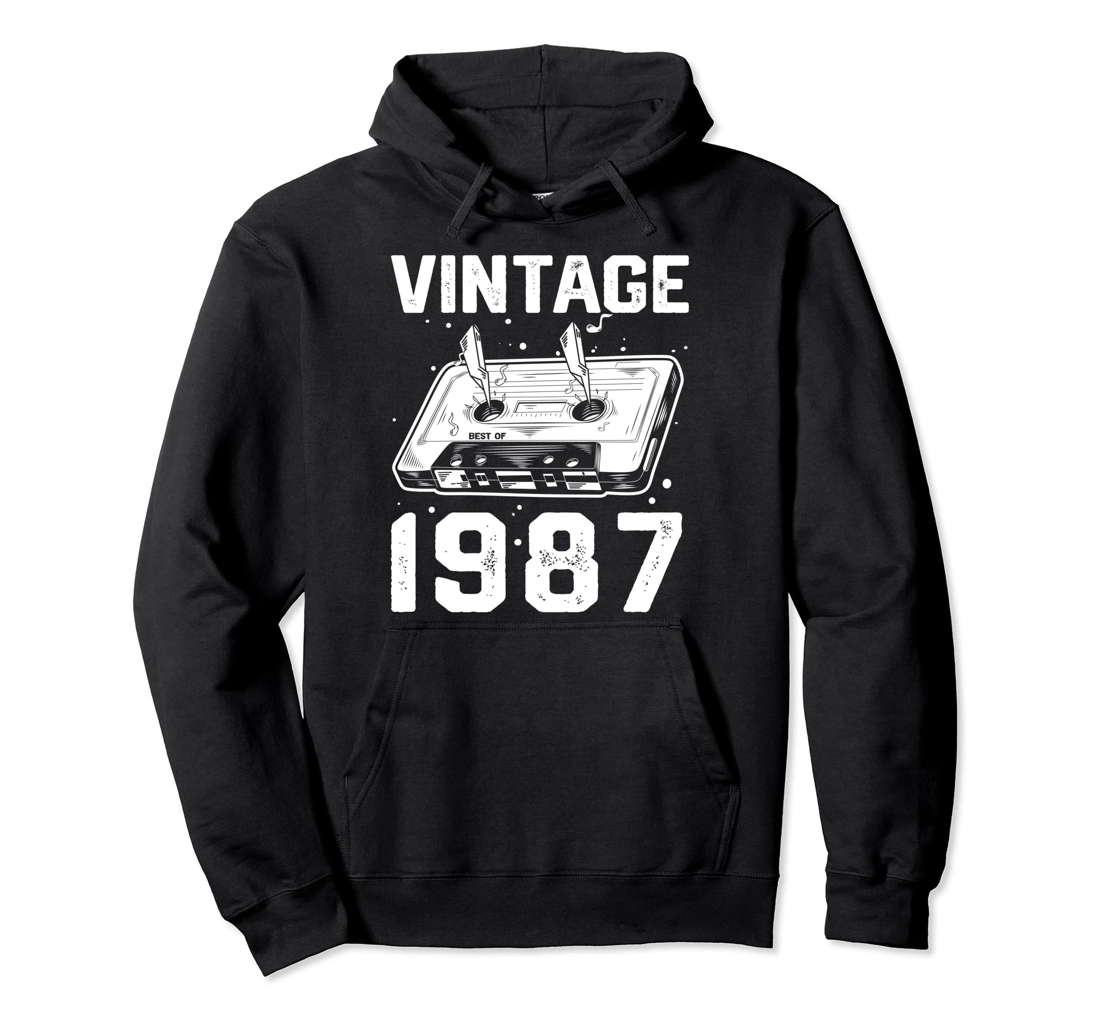 Birthday Best 1987 Bday 1987 Cassette Hoodie - Novelty Apparel for Adults - T-Shirt, Sweatshirt, Hoodie