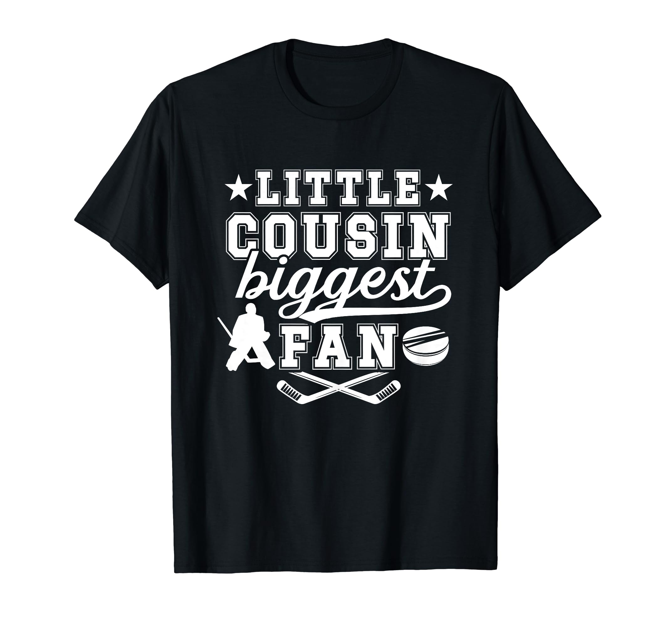 Little Cousin Hockey Goalie Cousin T-Shirt - Custom Art Print for Adults - T-Shirt, Sweatshirt, Hoodie