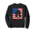 Ice Hockey Goalie Usa Flag Sweatshirt - Novelty Apparel for Adults - T-Shirt, Sweatshirt, Hoodie