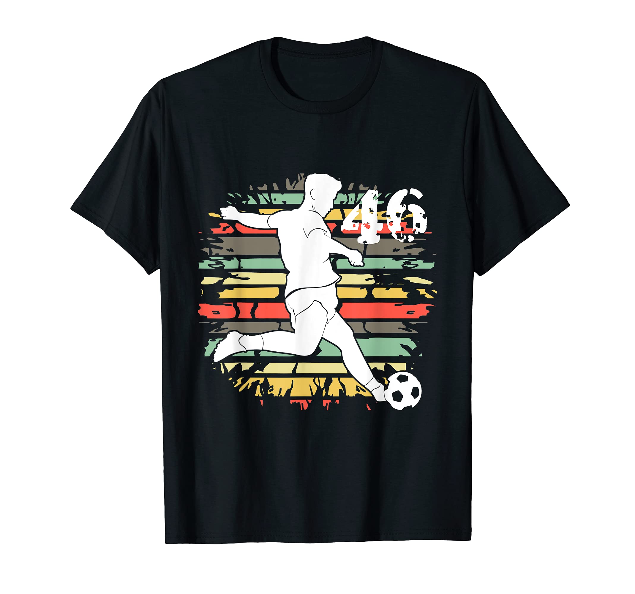Sunset Soccer Number Forty Six T-Shirt - Streetwear Style for Adults - T-Shirt, Sweatshirt, Hoodie
