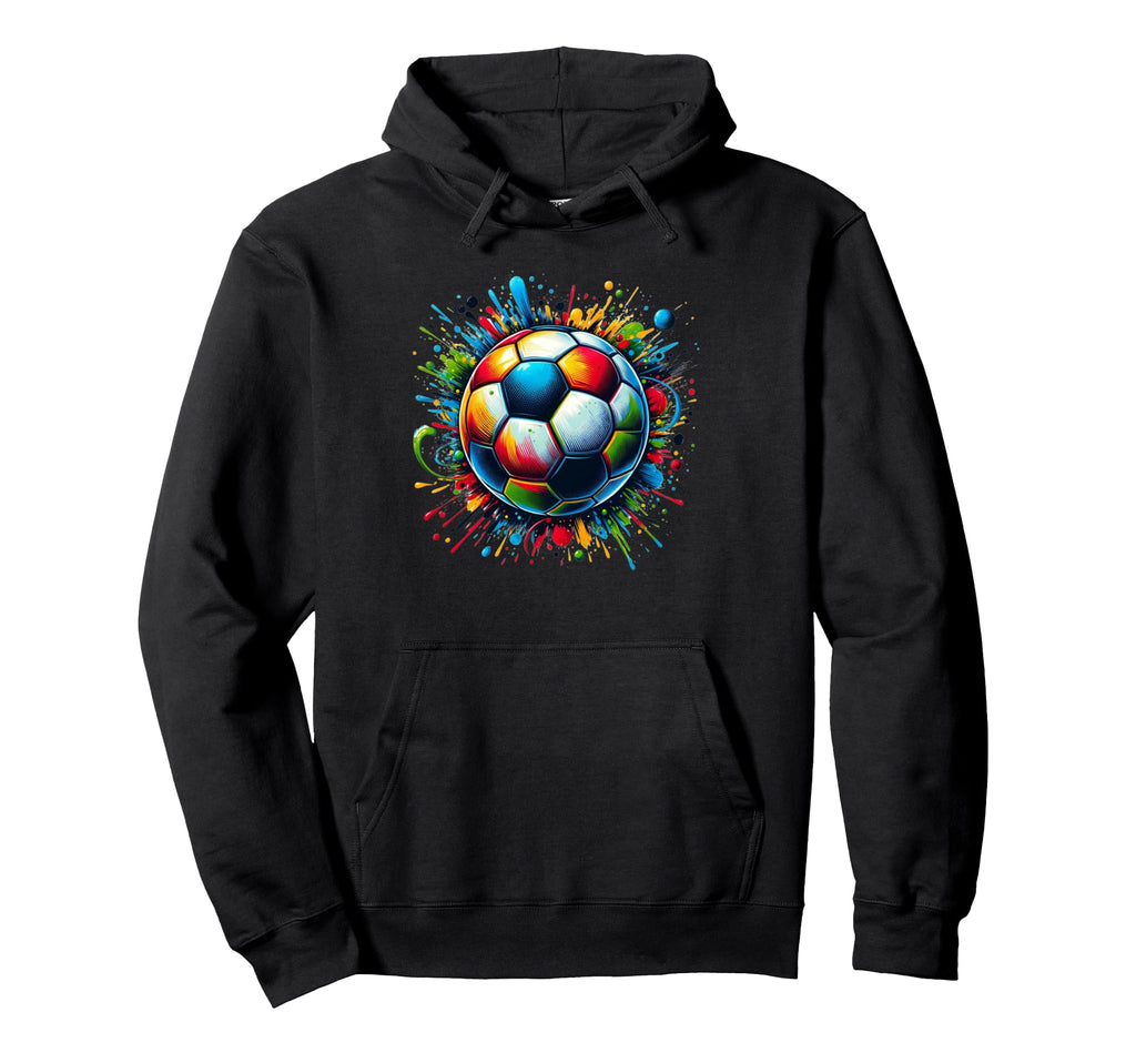 Soccer Ball Paint Splatter Soccer Hoodie - Streetwear Style for Adults - T-Shirt, Sweatshirt, Hoodie