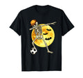 Dabbing Skeleton Soccer Player Halloween T-Shirt - Minimalist Print Unisex - T-Shirt, Sweatshirt, Hoodie