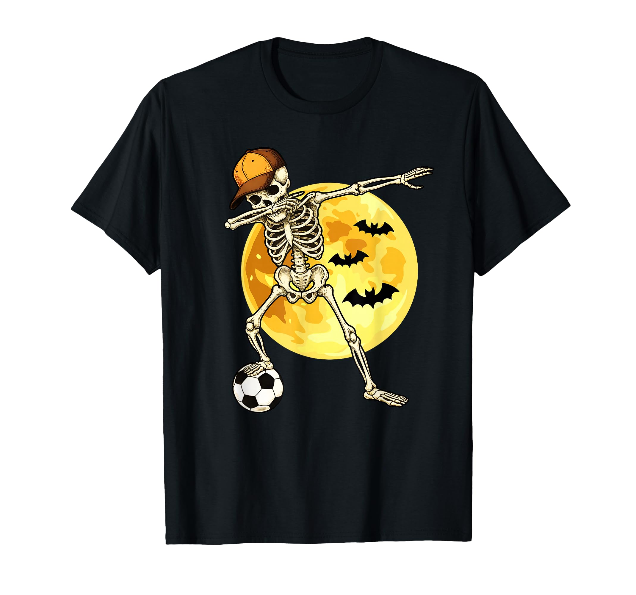 Dabbing Skeleton Soccer Player Halloween T-Shirt - Minimalist Print Unisex - T-Shirt, Sweatshirt, Hoodie