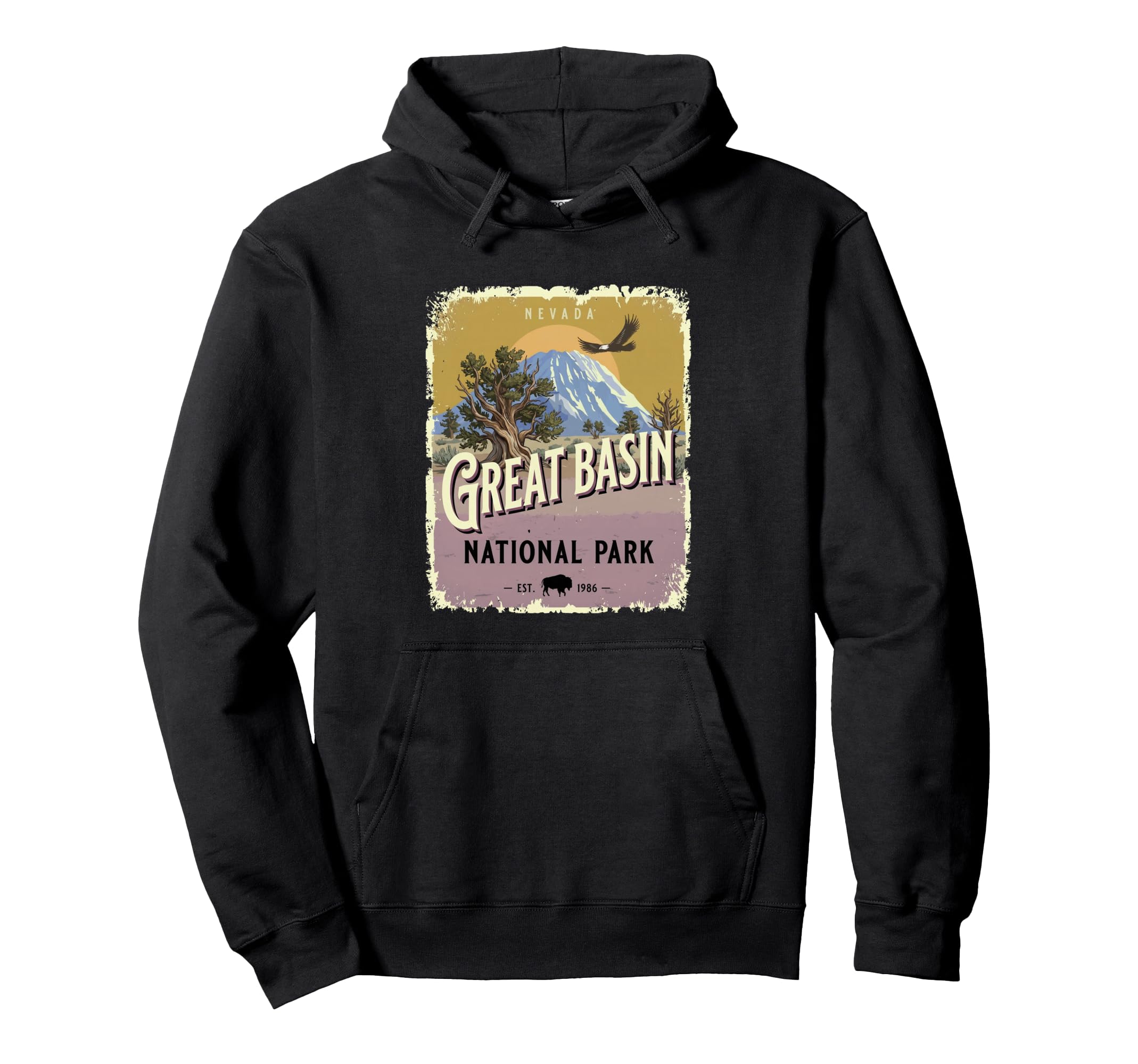 Great Basin National Park Nevada Travel Hoodie - Minimalist Print Men Women - T-Shirt, Sweatshirt, Hoodie