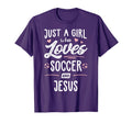 Just Who Loves Soccer And Jesus Gift T-Shirt - Minimalist Print for Adults - T-Shirt, Sweatshirt, Hoodie