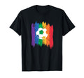 Rainbow Flag Colours Football Love T-Shirt - Custom Art Print Unisex - T-Shirt, Sweatshirt, Hoodie