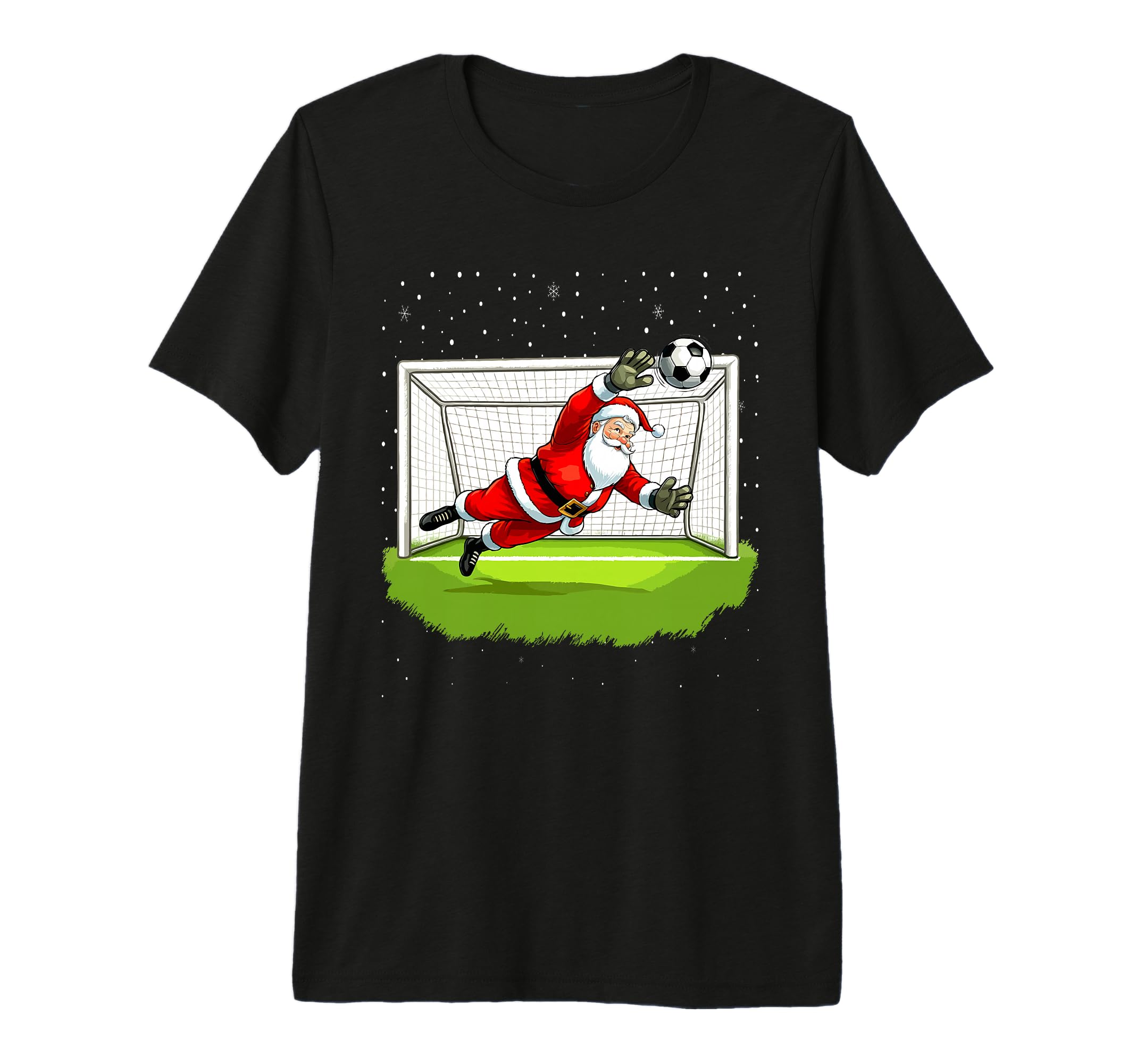 Santa Soccer Goalie Goalkeeper Tri T-Shirt - Streetwear Style Men Women - T-Shirt, Sweatshirt, Hoodie